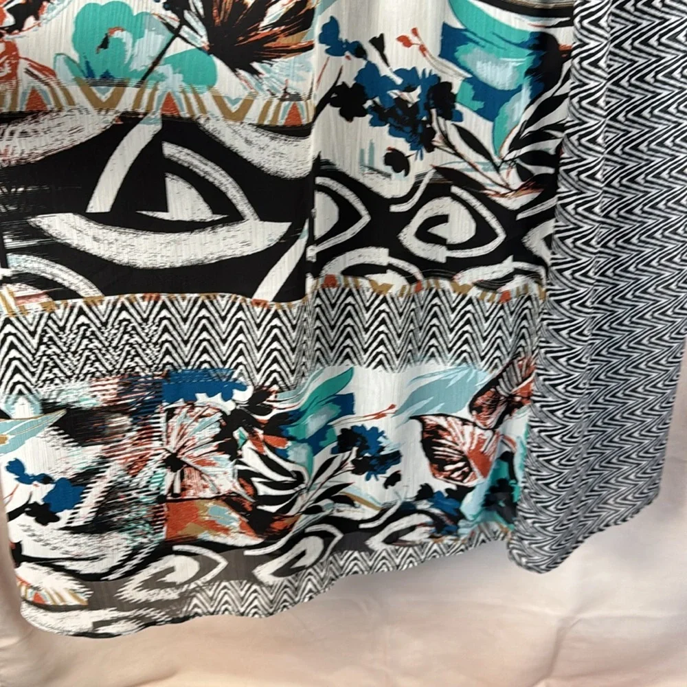 Harlyn Maxi Dress Mix Print Block Artsy Modern Romance Wedding Guest Party Med - Picture 8 of 16